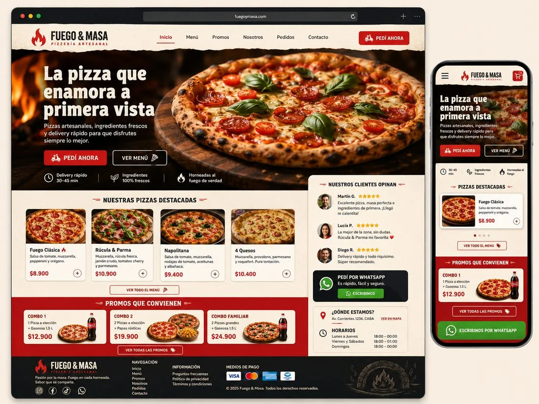Demo de página web para pizzería